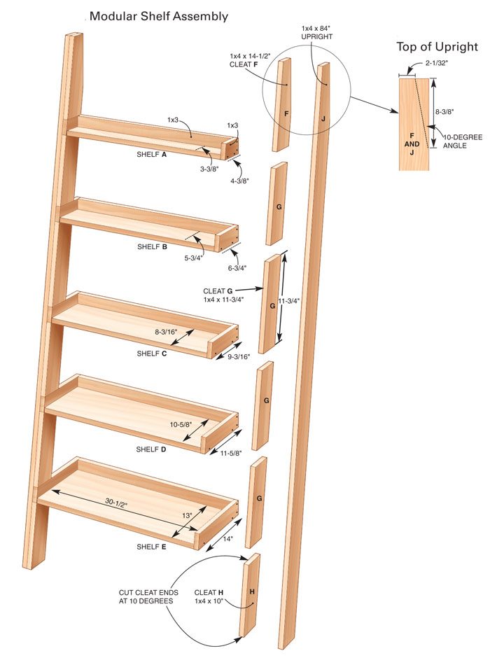 Library Bookshelf Dimensions