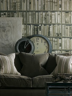 Library Bookshelf Wallpaper