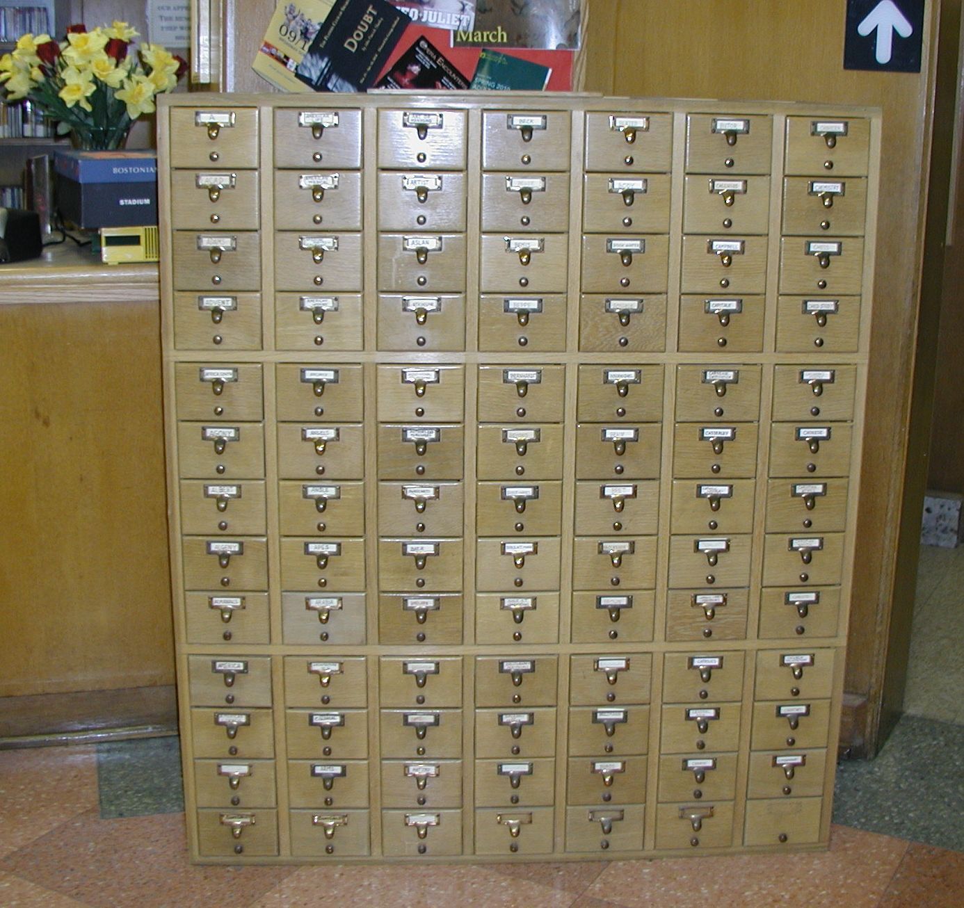 Library Card Cabinet For Sale