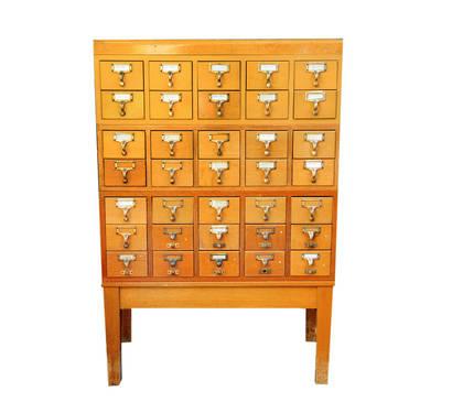 Library Card Cabinet For Sale