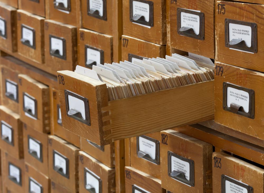 Library Card Catalog Sample