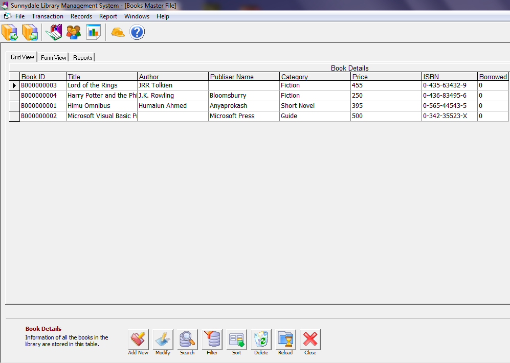 Library Management System Database Schema