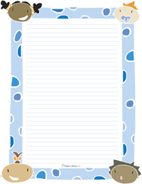 Lined Writing Paper For Kindergarten Free