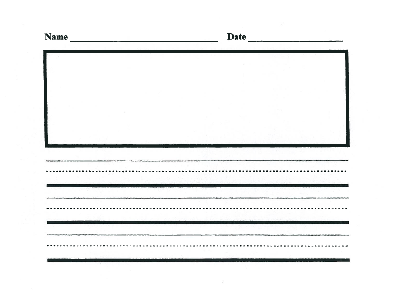 Lined Writing Paper For Kindergarten Printable