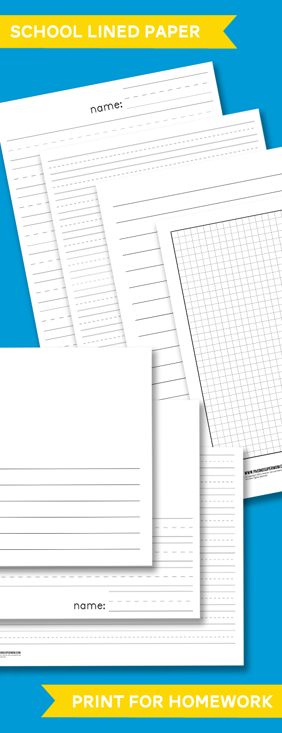 Lined Writing Paper Template Elementary