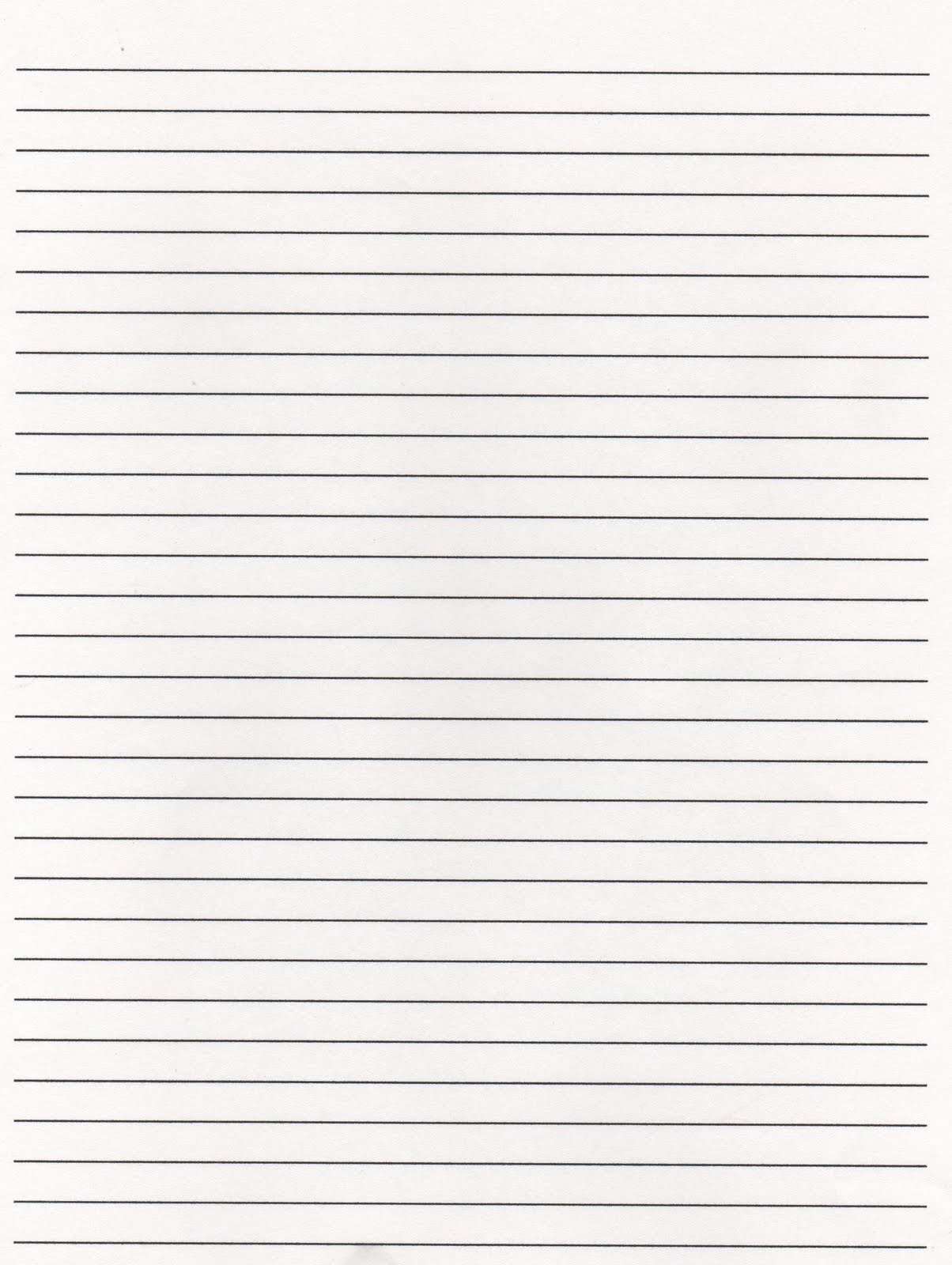 Lined Writing Paper Template Free