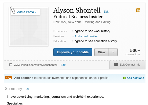 Linkedin Profile Examples For Students