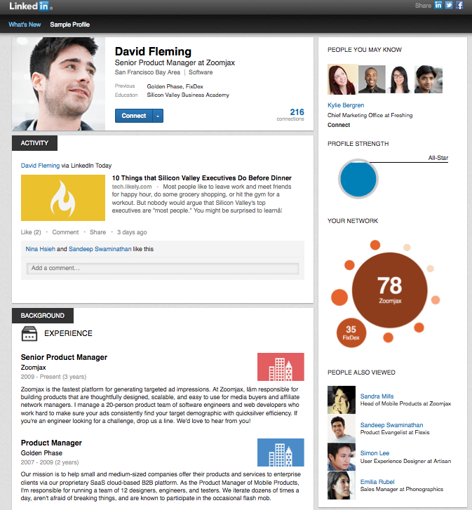 Linkedin Profile Examples For Students