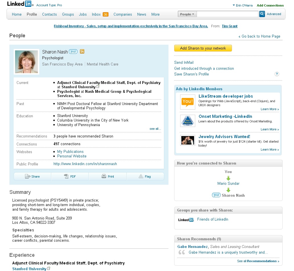 Linkedin Profile Examples Summary