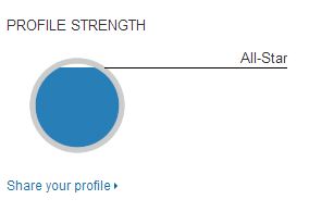 Linkedin Profile Strength Categories