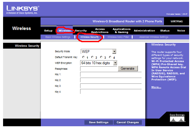 Linksys E1000 Router Password