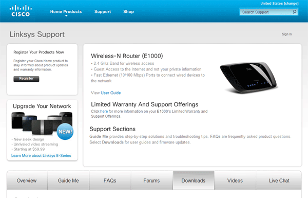 Linksys E1000 Router Setup