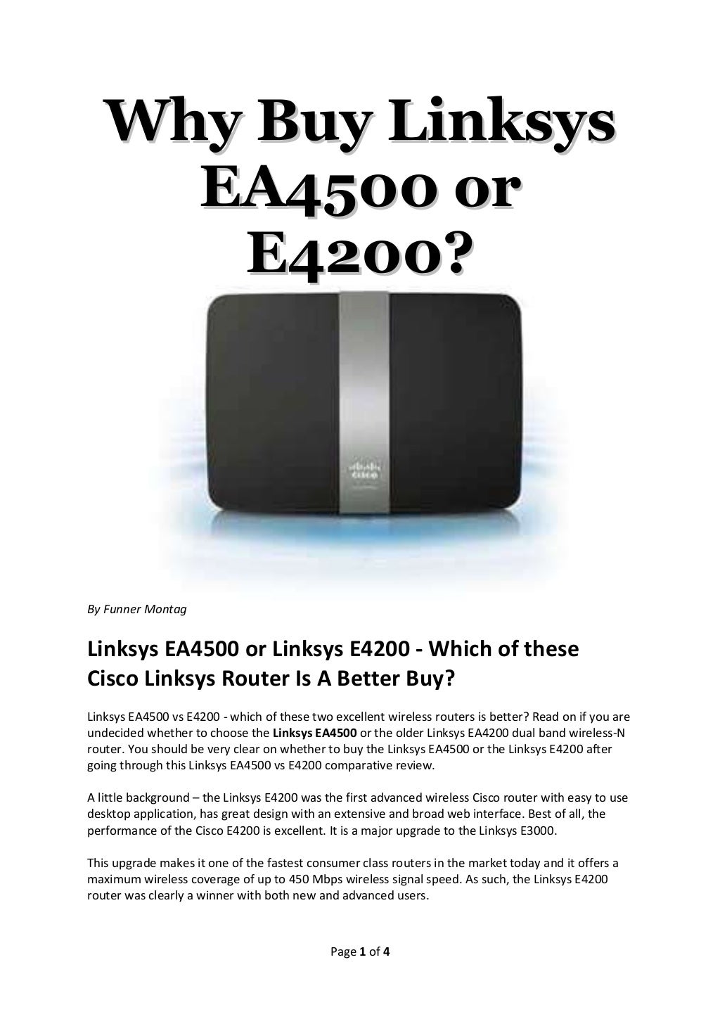 Linksys E4200v2 Best Buy