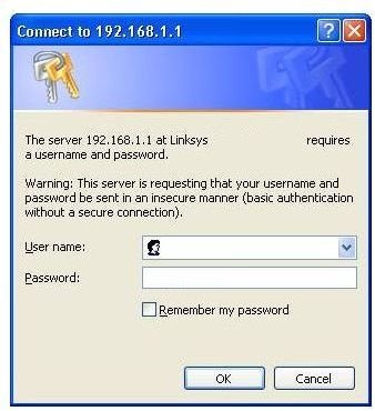 Linksys Router Configuration Web Page