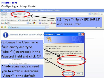 Linksys Router Configuration Web Page