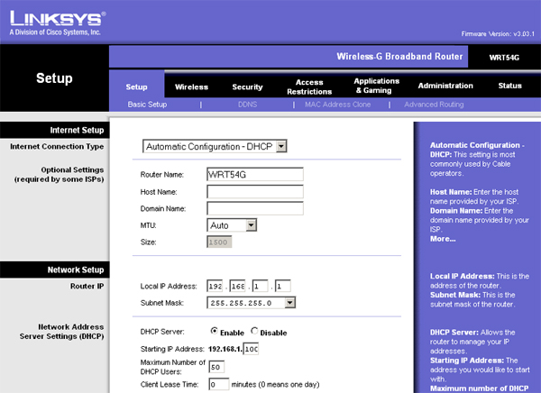 Linksys Router Ip Admin