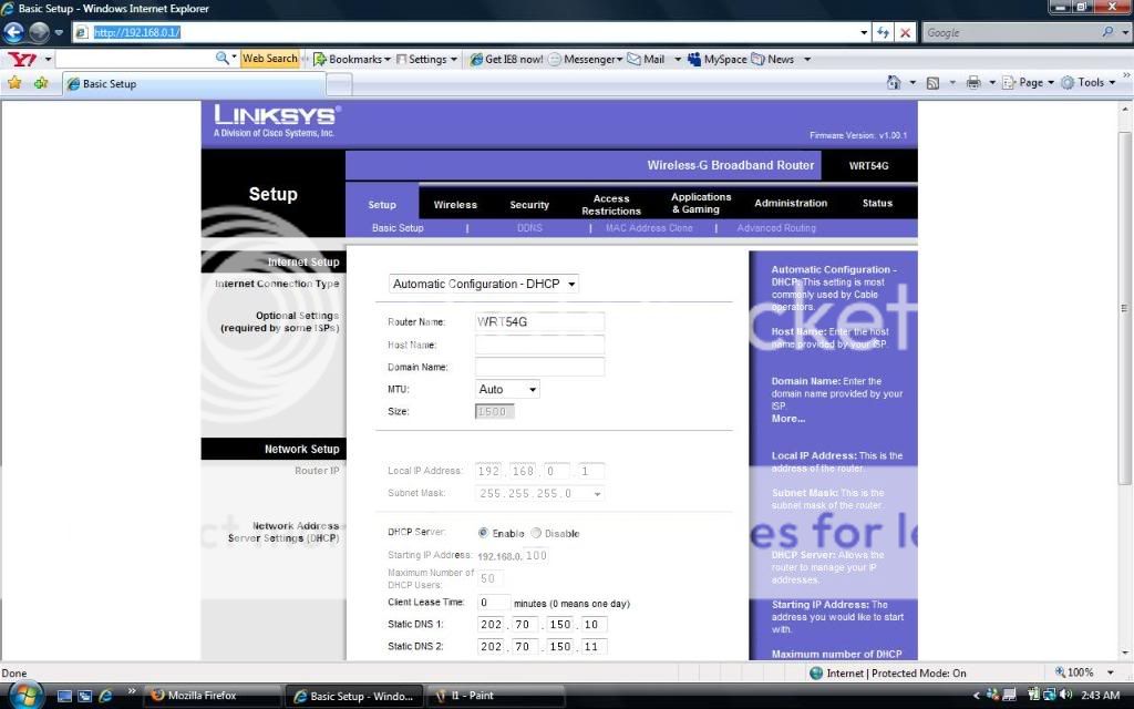 Linksys Router Setup Wrt54g Ip Address