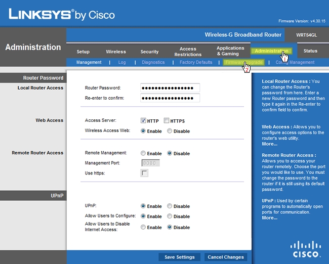 Linksys Router Setup Wrt54gl