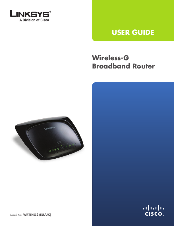 Linksys Router Wrt54g2 Manual