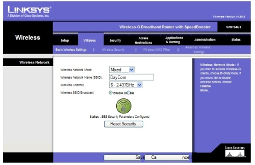 Linksys Wireless Router Configuration Ip