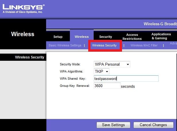 Linksys Wireless Router Configuration Setup