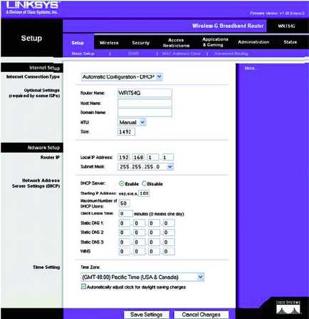 Linksys Wrt54g Wireless Router Security Setup