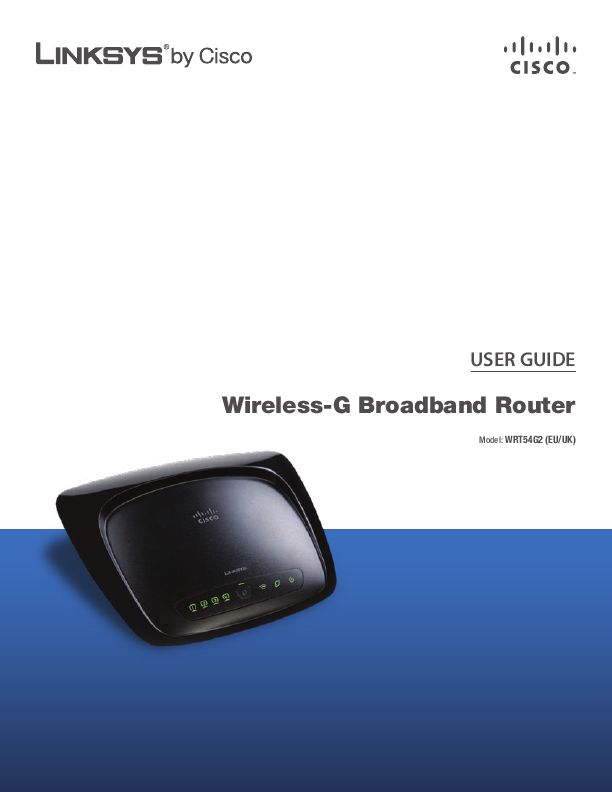 Linksys Wrt54g2 Manual