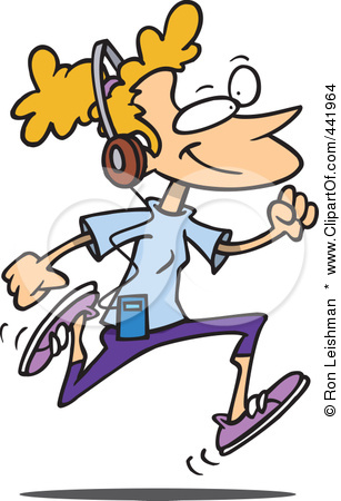 Listening To Music Cartoon