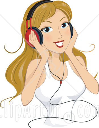 Listening To Music Clipart