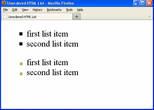 Lists In Html Examples