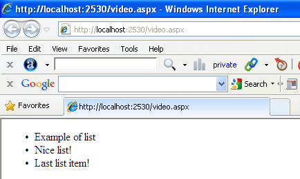 Lists In Html5