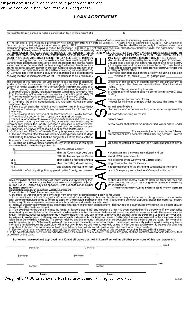 Loan Agreement Format Sample