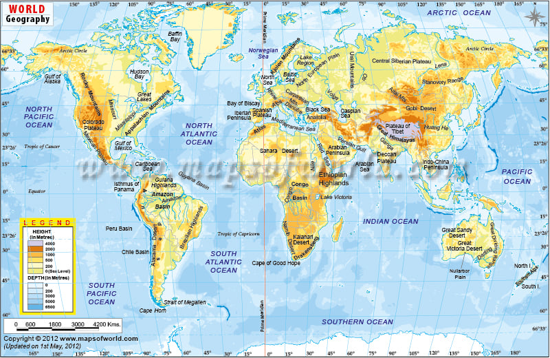 Locations Of Deserts Around The World