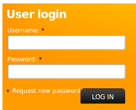 Login Button Orange