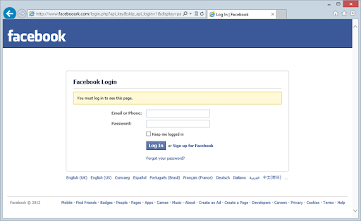 Login Facebook Account