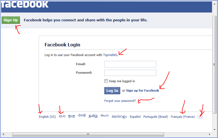 Login Facebook Button