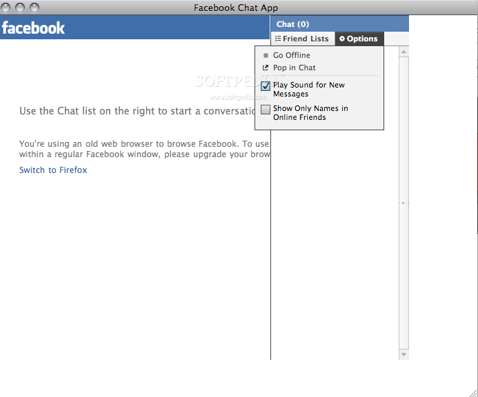 Login Facebook Chat