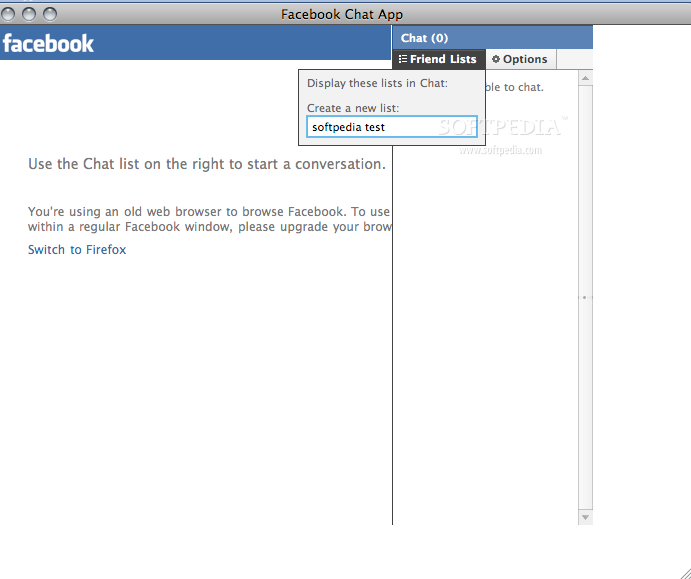 Login Facebook Chat