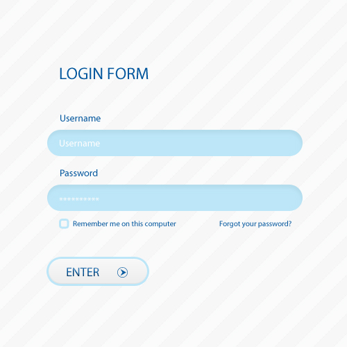 Login Form Design Psd