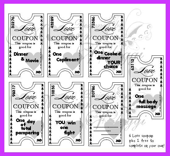 Love Coupons Templates