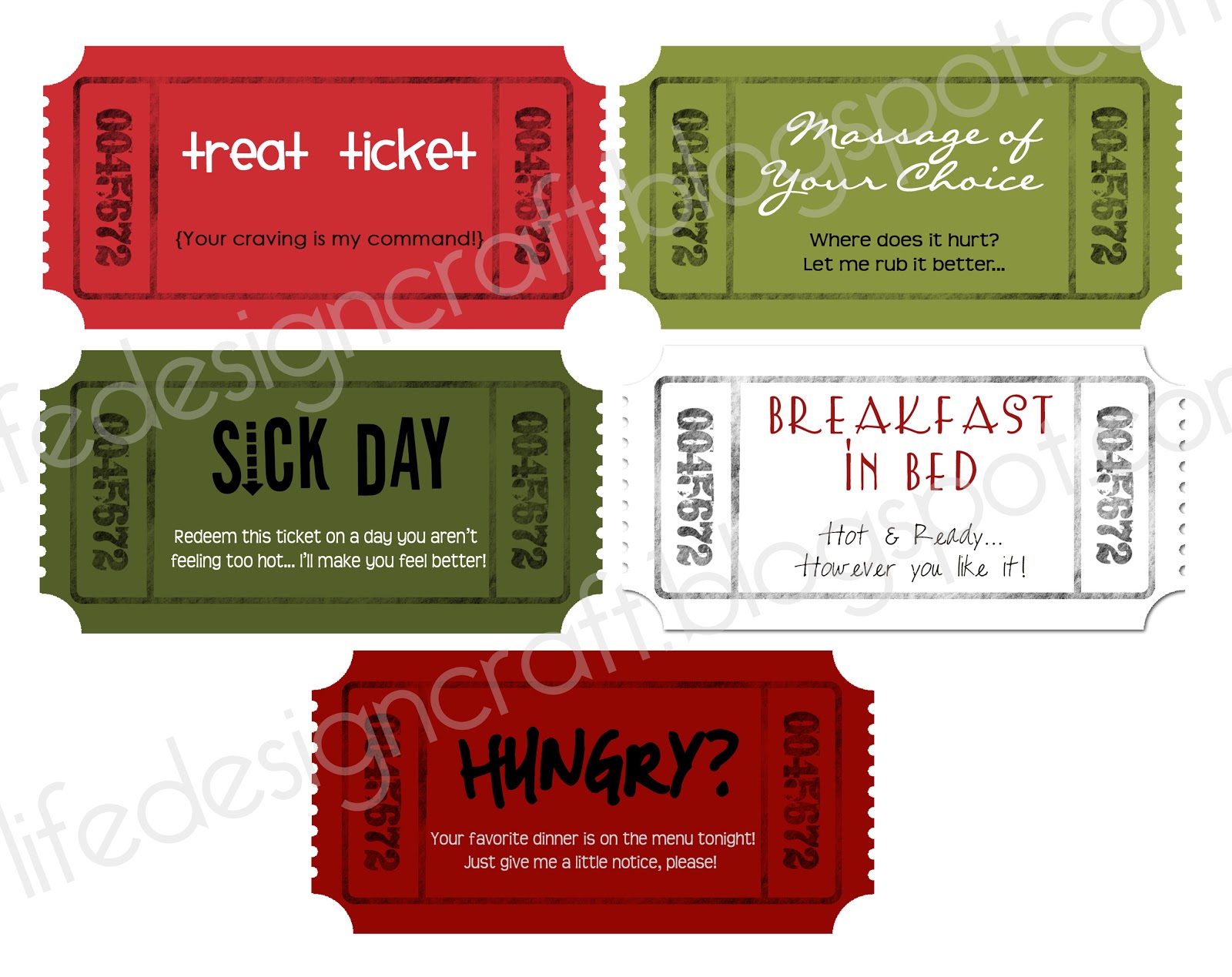 Love Coupons Templates