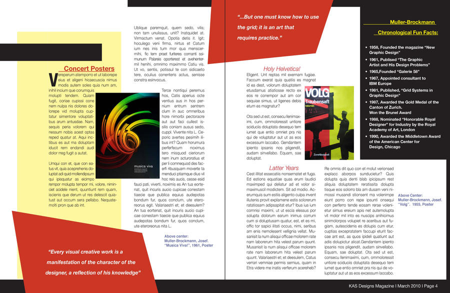 Magazine Articles Layout