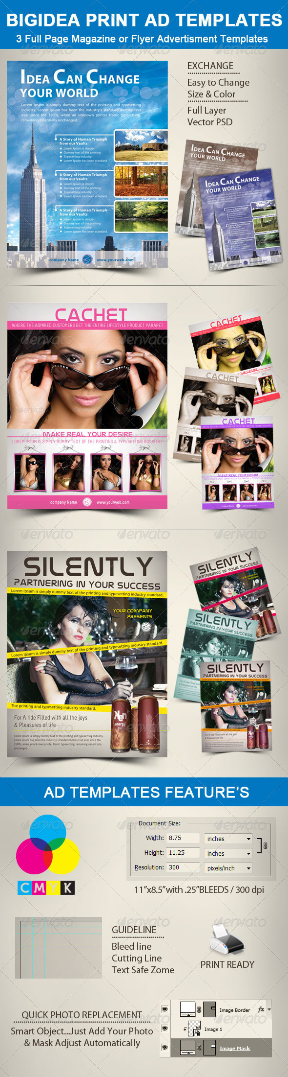 Magazine Layout Templates For Photoshop