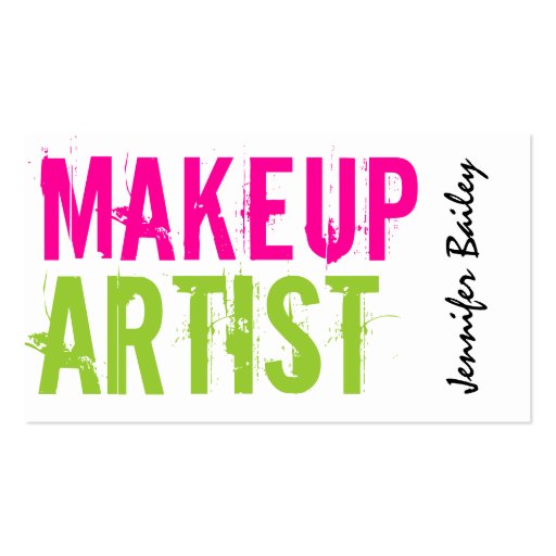 Makeup Artist Business Cards Examples