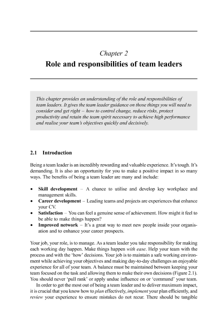 Management Team Roles And Responsibilities