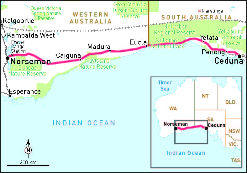 Map Of Australia Nullarbor Plain