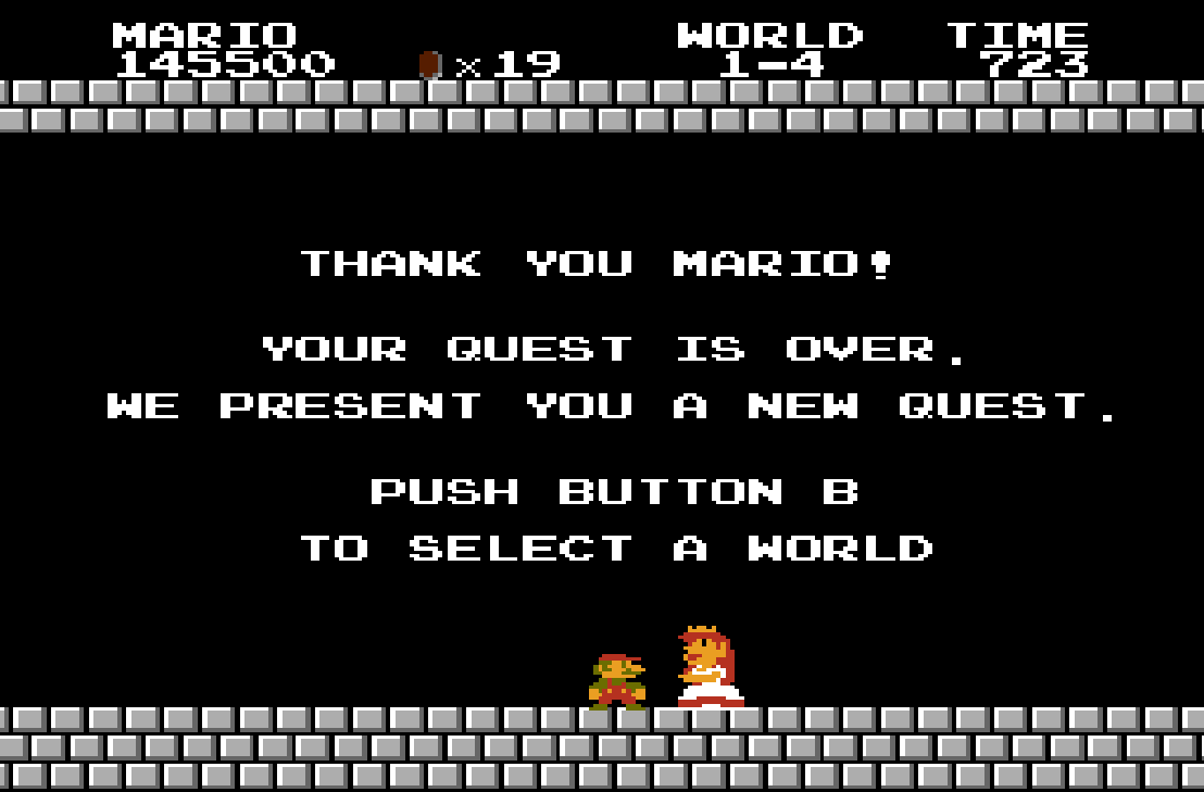 Mario Game Over Screen