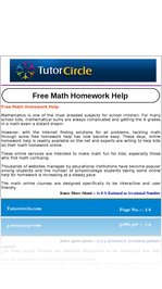 Math Homework Help Online Free