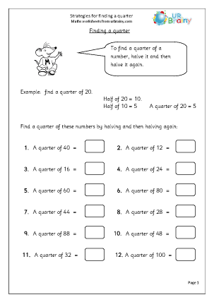 Maths Homework Sheets Year 1