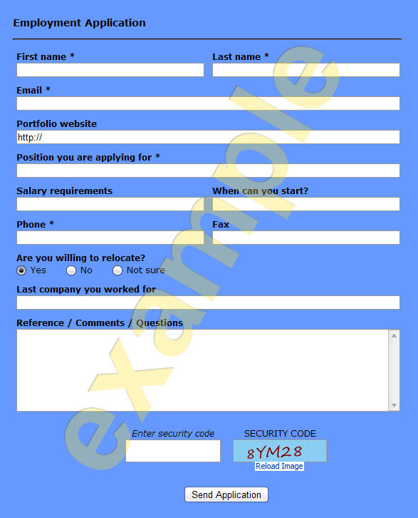 Membership Application Form Sample